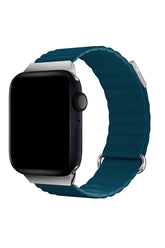 Curea Ceas Apple Watch Leather Majestic Blue - WATCHERS