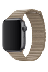 Curea Ceas Apple Watch Casual Leather Beige - WATCHERS