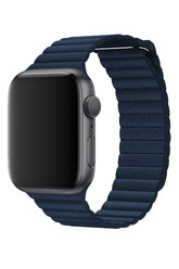 Curea Ceas Apple Watch Casual Leather Lacivert - WATCHERS