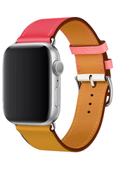 Curea Ceas Apple Watch Leather Monarch Pink/Orange - WATCHERS