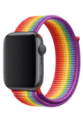 Curea Ceas Apple Watch Sport Nylon Rainbow - WATCHERS