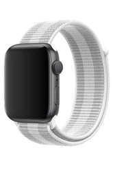 Curea Ceas Apple Watch Sport Nylon Gray White - WATCHERS