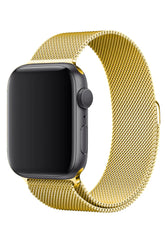 Curea Ceas Apple Watch Milanese Gold Metalica - WATCHERS