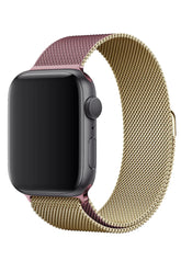 Curea Ceas Apple Watch Milanese Gold Silver-Mint Metalica - WATCHERS