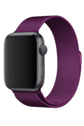 Curea Ceas Apple Watch Milanese Green Stripe Metalica - WATCHERS