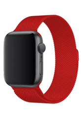 Curea Ceas Apple Watch Milanese Rich Red Metalica - WATCHERS
