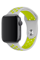 Curea Ceas Apple Watch Silicon Sport Gray Green - WATCHERS