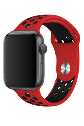 Curea Ceas Apple Watch Silicon Sport Red Black - WATCHERS