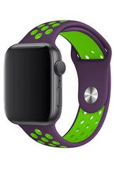 Curea Ceas Apple Watch Sport Silicon Purple Green - WATCHERS