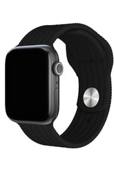 Curea Ceas Apple Watch Silicon Wave Black - WATCHERS
