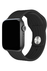 Curea Ceas Apple Watch Silicon Wave Dark Gray - WATCHERS