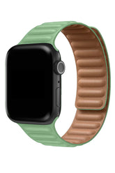 Curea Ceas Apple Watch California Leather Mint Green - WATCHERS