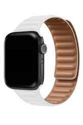 Curea Ceas Apple Watch California Leather White - WATCHERS