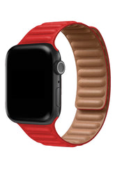 Curea Ceas Apple Watch California Leather Core Red - WATCHERS