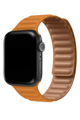 Curea Ceas Apple Watch California Leather Orange Peel - WATCHERS