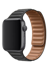 Curea Ceas Apple Watch California Leather Black - WATCHERS