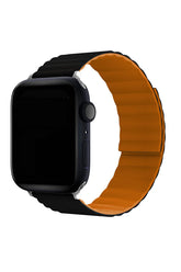 Curea Ceas Apple Watch Silicon Louis Black/Orange - WATCHERS