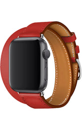 Curea Ceas Apple Watch Leather Monarch Spiral Red - WATCHERS