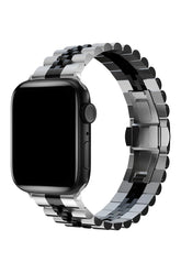 Curea Ceas Apple Watch Steel Regal Silver/Black - WATCHERS