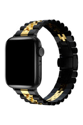 Curea Ceas Apple Watch Steel Regal Black/Gold - WATCHERS