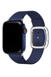 Curea Ceas Apple Watch Leather Harmony Navy Blue - WATCHERS
