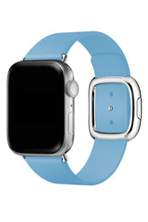 Curea Ceas Apple Watch Leather Harmony Coral Blue - WATCHERS