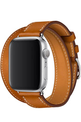 Curea Ceas Apple Watch Leather Monarch Spiral Brown - WATCHERS