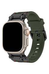 Curea Ceas Apple Watch Silicon Defender Green - WATCHERS
