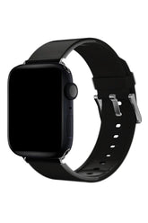 Curea Ceas Apple Watch Silicon Velura Black - WATCHERS