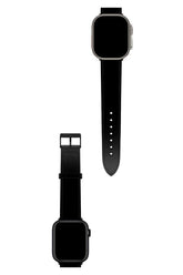 Curea Ceas Apple Watch Leather Saffiano Black - WATCHERS