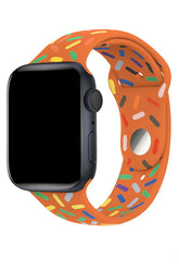 Curea Ceas Apple Watch Silicon Clasic Orange Sparkle - WATCHERS