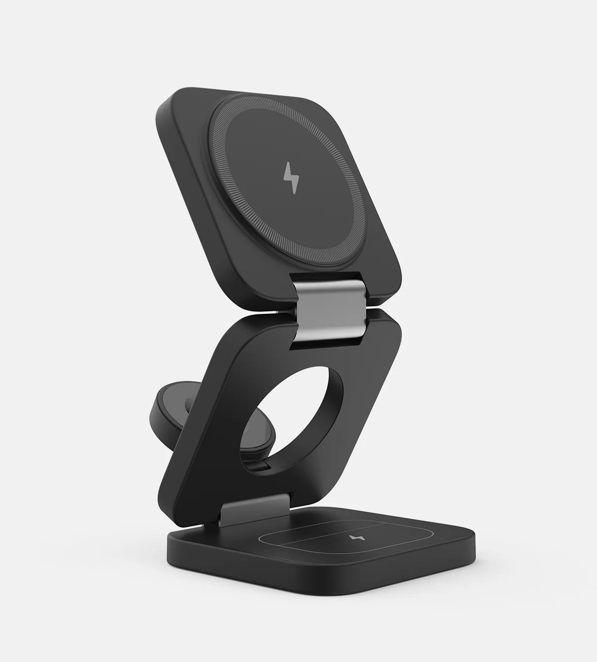 Încărcător Watchers Pliabil Wireless Charging 3in1 Black - WATCHERS