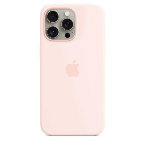 Husa iPhone MagSafe din Silicon pentru iPhone 15 Pro Max Light Pink - WATCHERS
