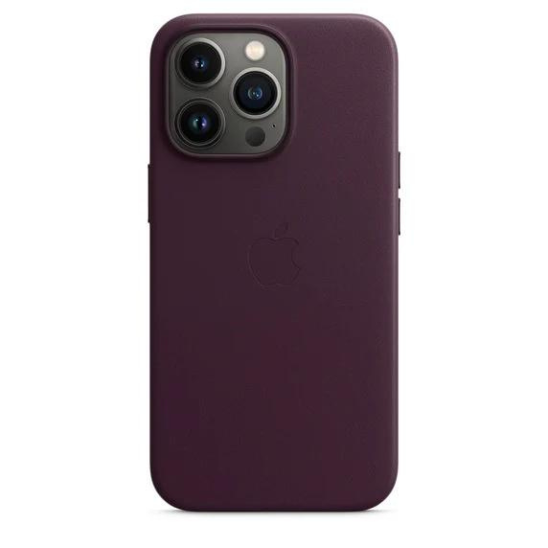 Husa iPhone MagSafe din Piele pentru iPhone 13 Pro Max Dark Cherry - WATCHERS