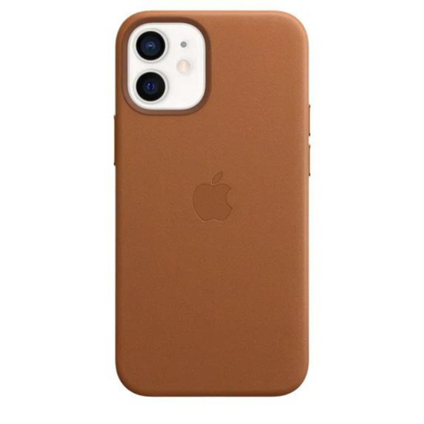 Husa iPhone MagSafe din Piele pentru iPhone 12 Mini Saddle Brown - WATCHERS