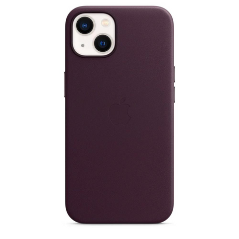 Husa iPhone MagSafe din Piele pentru iPhone 13 Mini Dark Cherry - WATCHERS
