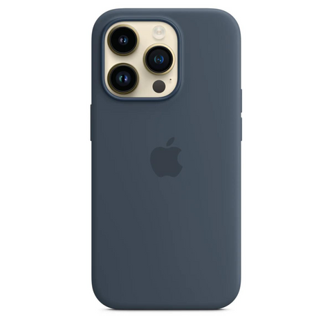 Husa iPhone MagSafe din Silicon pentru iPhone 14 Pro Storm Blue - WATCHERS