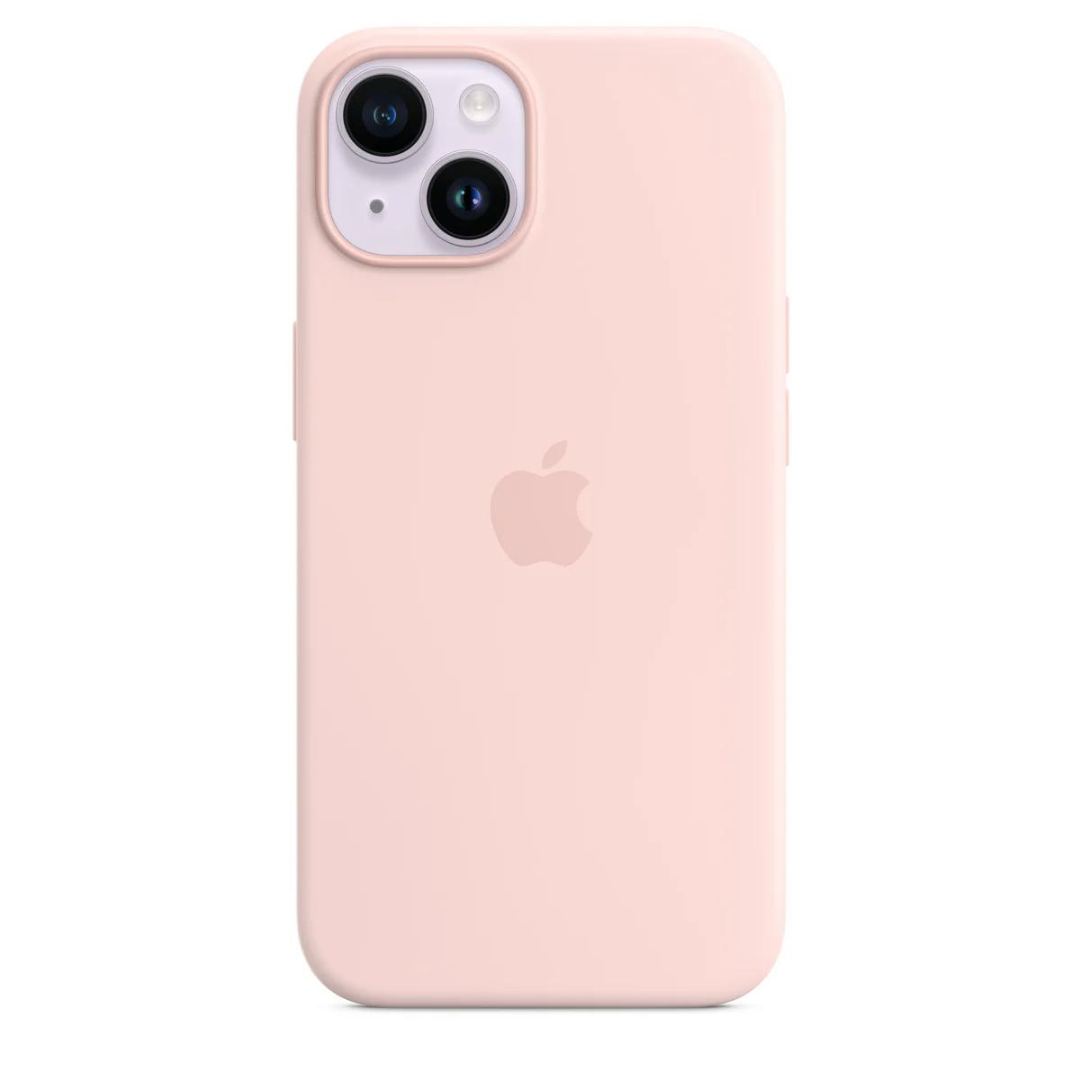 Husa iPhone MagSafe din Silicon pentru iPhone 14 Plus Chalk Pink - WATCHERS