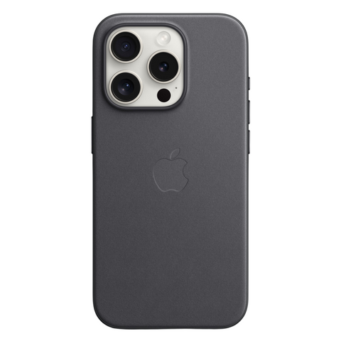 Husa iPhone MagSafe din Piele pentru iPhone 15 Pro Black - WATCHERS