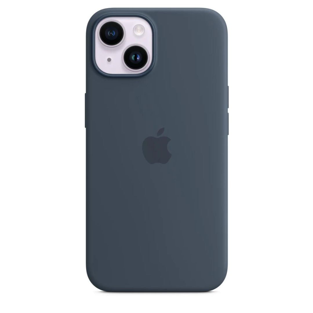 Husa iPhone MagSafe din Silicon pentru iPhone 14 Storm Blue - WATCHERS