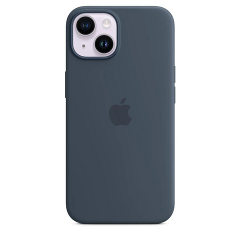 Husa iPhone MagSafe din Silicon pentru iPhone 14 Storm Blue - WATCHERS