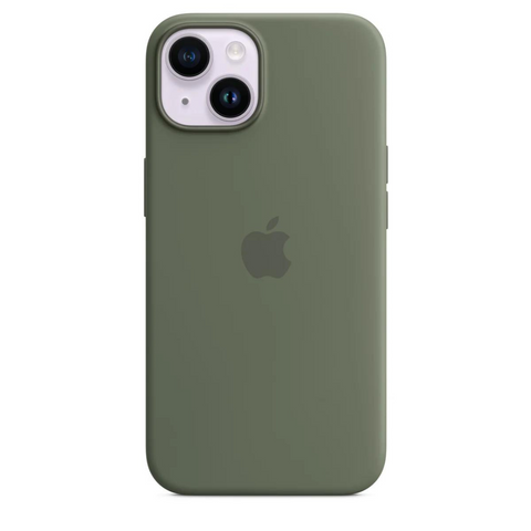 Husa iPhone MagSafe din Silicon pentru iPhone 14 Plus Olive - WATCHERS