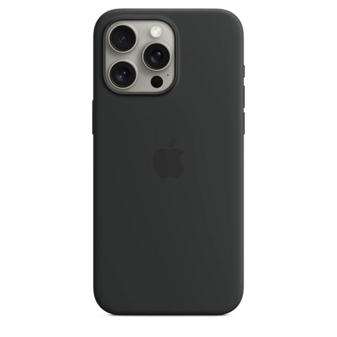 Husa iPhone MagSafe din Silicon pentru iPhone 15 Pro Max Black - WATCHERS