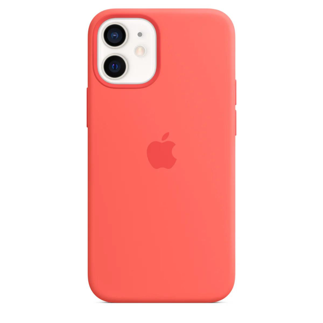 Husa iPhone MagSafe din Silicon pentru iPhone 12 Mini Pink Citrus - WATCHERS