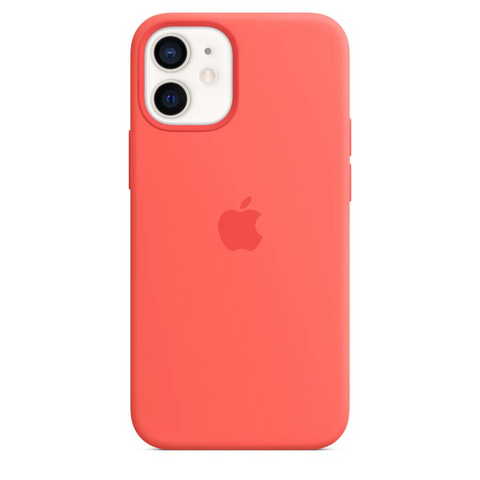 Husa iPhone MagSafe din Silicon pentru iPhone 12 Mini Pink Citrus - WATCHERS