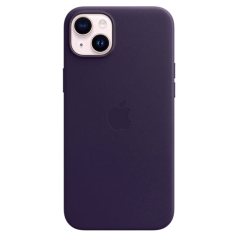 Husa iPhone MagSafe din Piele pentru iPhone 14 Purple - WATCHERS