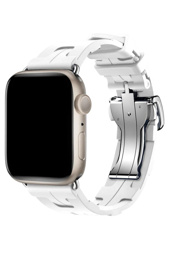 Curea Ceas Apple Watch Silicon Rugged White - WATCHERS