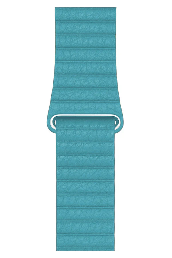 Curea Ceas Apple Watch Casual Leather Aquamarine - WATCHERS