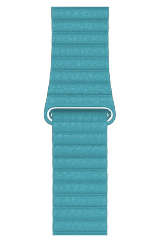Curea Ceas Apple Watch Casual Leather Aquamarine - WATCHERS