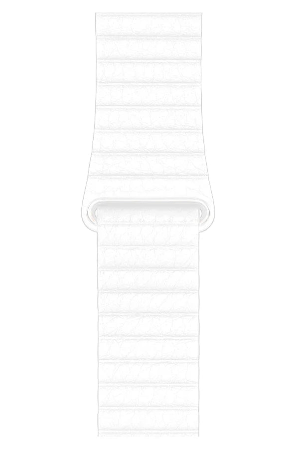 Curea Ceas Apple Watch Casual Leather White - WATCHERS